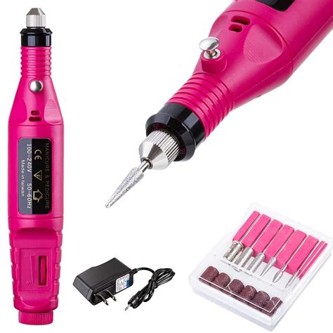 electric nail file in pink box|Pinkiou Portable Electric Nail Drill Set Pen Sander Polish Machine .